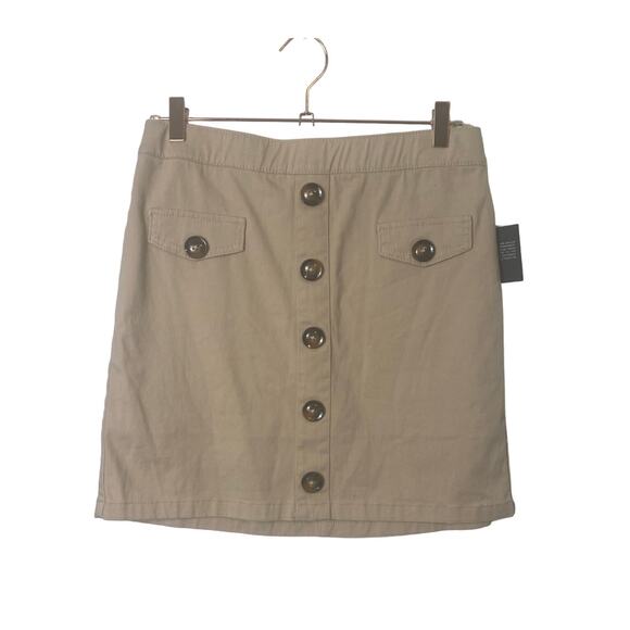 Baccini Women's Tan Pull-on Faux Button Front Skort Size Small - Picture 1 of 7